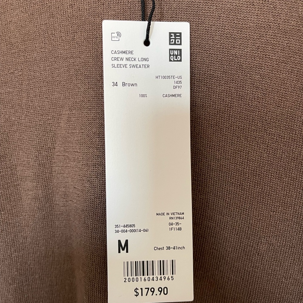 Uniqlo +J 100% Cashmere Crew Neck Sweater, Unisex, Size: M (Men), NWT - Picture 11 of 11